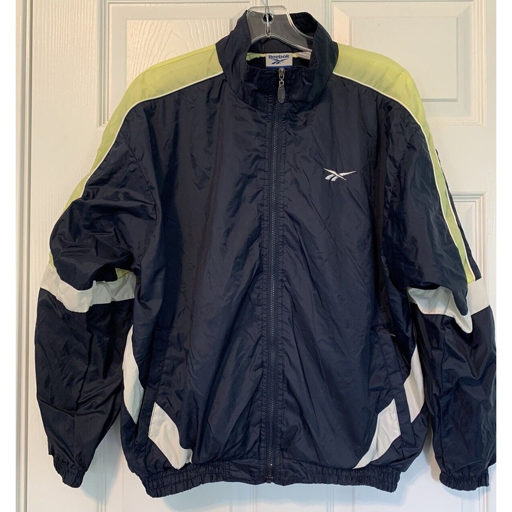 Vintage Reebok Women's Medium Lightweight Windbreaker Jacket Full Zip
